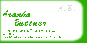 aranka buttner business card